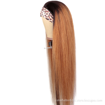 30 inches Straight Headband Wig Human Hair Wigs For Black Women 1b/30 Ice Silk Headband Wigs Straight Hair